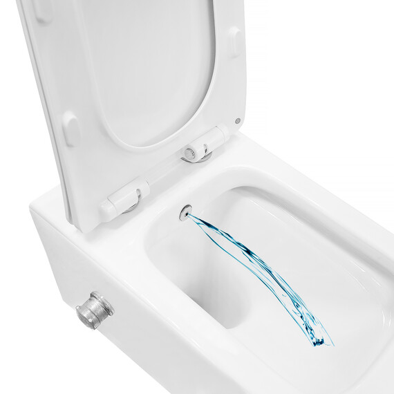 Унитаз подвесной безободковый Azario Nove AZ-9321B с тонкой крышкой микролифт фото 6