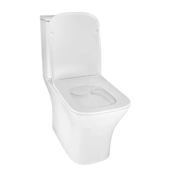 Унитаз-компакт безободковый Azario Kashmir AZ-9143S с тонкой крышкой микролифт фото 3