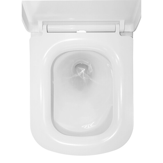 Унитаз подвесной безободковый Azario Vesper AZ-1373WH с тонкой крышкой микролифт (Система смыва торнадо) фото 9