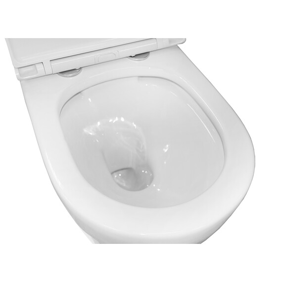 Унитаз подвесной безободковый Azario Uno AZ-2380 с тонкой крышкой микролифт фото 8