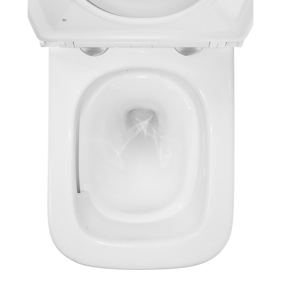 Унитаз подвесной безободковый Azario FOTE AZ-116-UQ3 с тонкой крышкой микролифт (Система смыва торнадо) фото 9