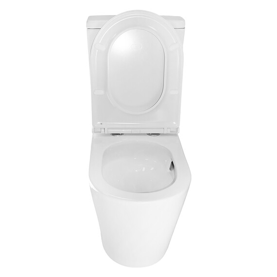 Унитаз-компакт безободковый Azario Margo AZ-2125-UQ1 с крышкой микролифт (система смыва Торнадо) фото 4