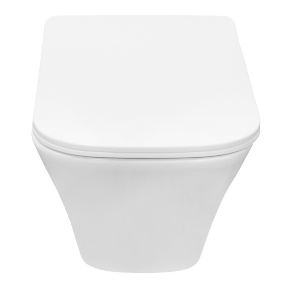 Унитаз подвесной безободковый Azario Nove AZ-9321B с тонкой крышкой микролифт фото 3