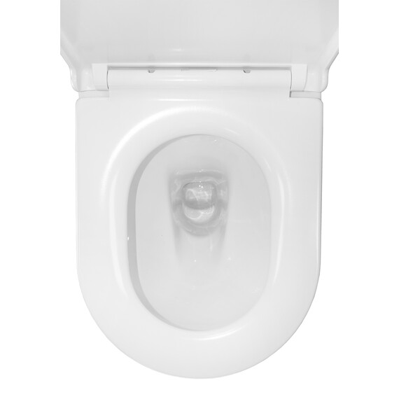 Унитаз-компакт безободковый Azario LANDER AZ-1257A с крышкой микролифт (система смыва Торнадо) фото 8