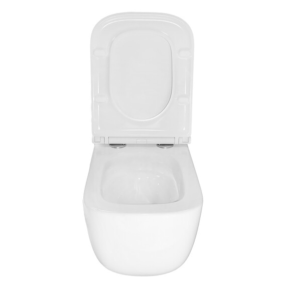 Унитаз подвесной безободковый Azario FOTE AZ-116-UQ3 с тонкой крышкой микролифт (Система смыва торнадо) фото 6