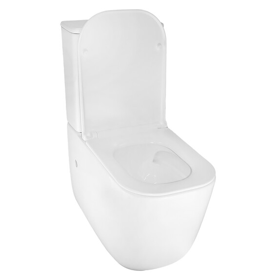 Унитаз-компакт безободковый Azario RIANO AZ-1305A с крышкой микролифт (система смыва Торнадо) фото 3