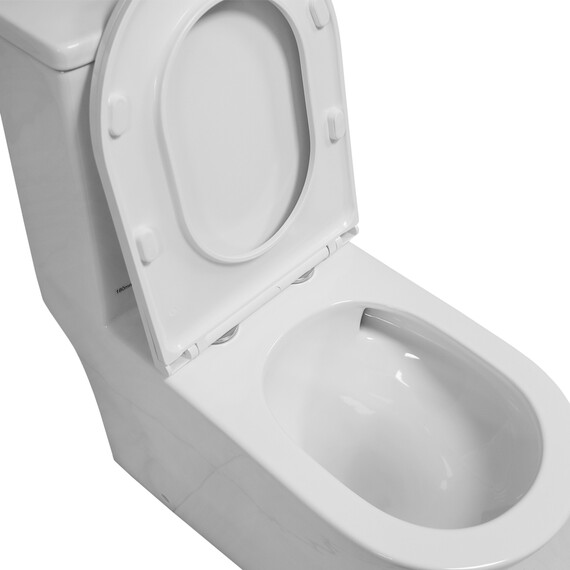 Унитаз-моноблок Azario Eagle AZ-80673 с тонкой крышкой микролифт (Система смыва Торнадо) фото 6