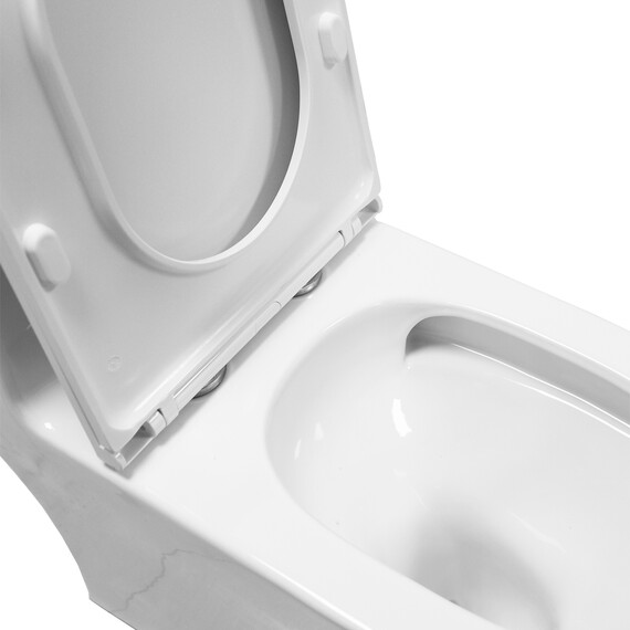 Унитаз-моноблок Azario Vally AZ-80687 с тонкой крышкой микролифт (Система смыва Торнадо) фото 6