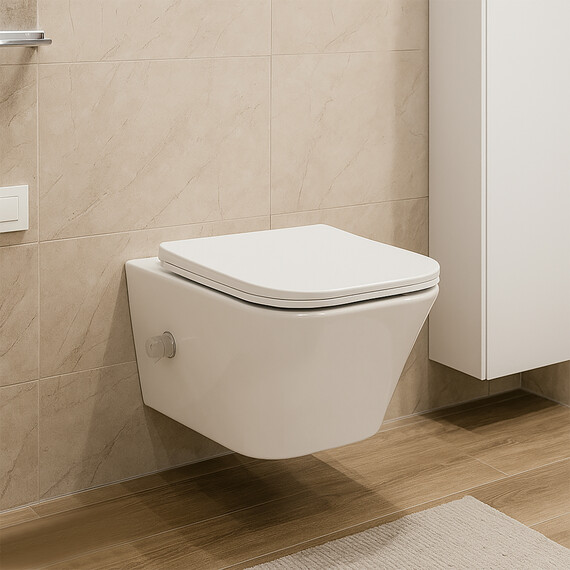 Унитаз подвесной безободковый Azario Nove AZ-9321B с тонкой крышкой микролифт фото 13