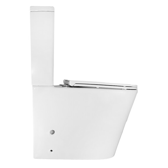 Унитаз-компакт безободковый Azario Margo AZ-2125-UQ1 с крышкой микролифт (система смыва Торнадо) фото 12