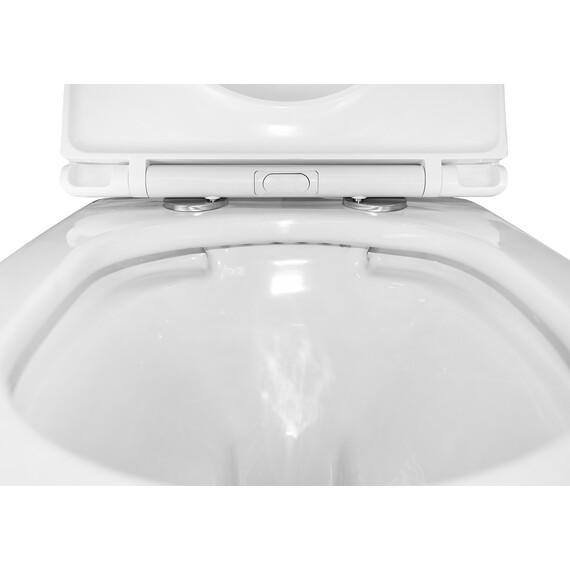 Унитаз подвесной безободковый Azario Uno AZ-2380 с тонкой крышкой микролифт фото 6