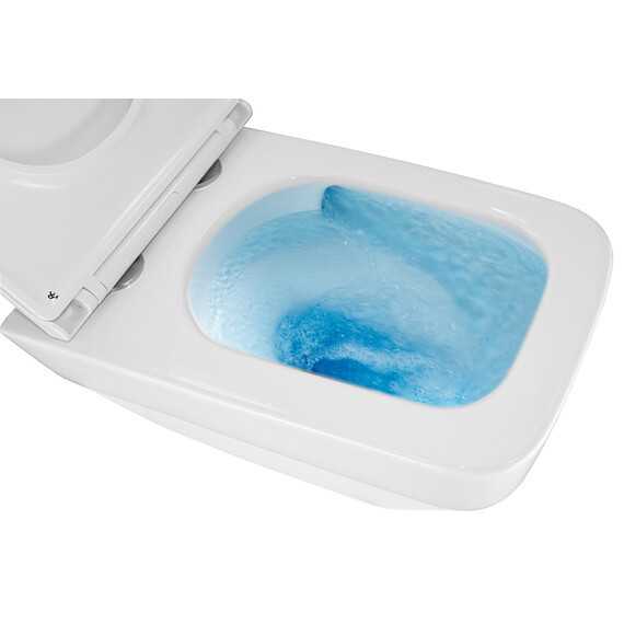 Унитаз подвесной безободковый Azario Moneo AZ-0062 UQ1 с тонкой крышкой микролифт (Система смыва торнадо) фото 6