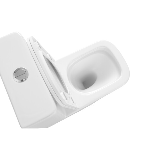 Унитаз-компакт безободковый Azario Terra AZ-6003-A с тонкой крышкой микролифт (Система смыва Торнадо) фото 4