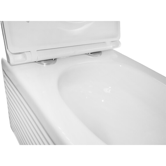 Унитаз подвесной безободковый Azario Luzio AZ-098-UQ (система смыва Торнадо) с тонкой крышкой микролифт фото 8