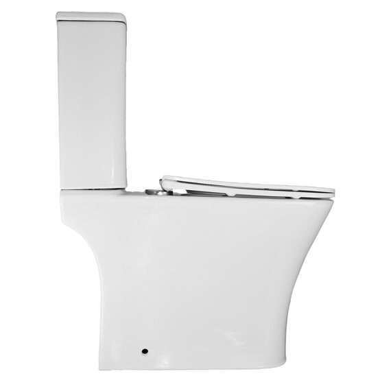 Унитаз-компакт безободковый Azario Kashmir AZ-9143S с тонкой крышкой микролифт фото 14