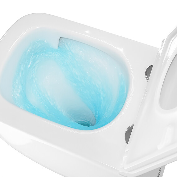 Унитаз подвесной безободковый Azario FOTE AZ-116-UQ3 с тонкой крышкой микролифт (Система смыва торнадо) фото 8