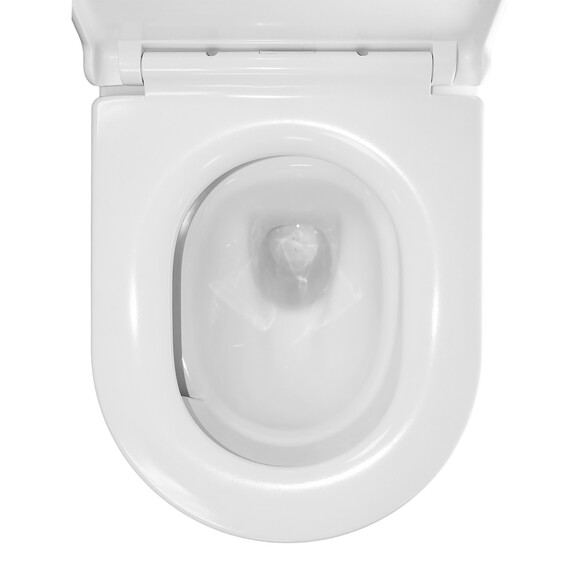 Унитаз подвесной безободковый Azario LANDER AZ-2802E с тонкой крышкой микролифт (Система смыва торнадо) фото 10