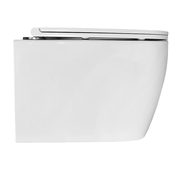 Унитаз подвесной безободковый Azario Legenda AZ-2305-AS с тонкой крышкой микролифт (Система смыва Торнадо) фото 14