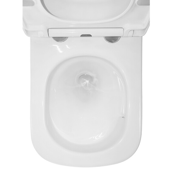 Унитаз подвесной безободковый Azario Vesper AZ-1373WH с тонкой крышкой микролифт (Система смыва торнадо) фото 8