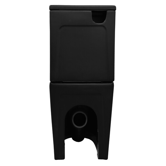 Унитаз-компакт безободковый Azario Black King AZ-8303-D с тонкой крышкой микролифт, чёрный матовый фото 11