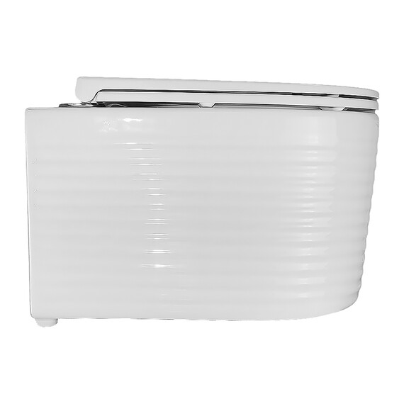 Унитаз подвесной безободковый Azario Luzio AZ-098-UQ (система смыва Торнадо) с тонкой крышкой микролифт фото 13