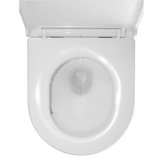 Унитаз подвесной безободковый Azario Luzio AZ-098-UQ (система смыва Торнадо) с тонкой крышкой микролифт фото 10