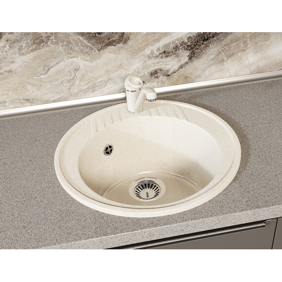 Кухонная мойка Azario Solo CS00105232, бежевый фото 4