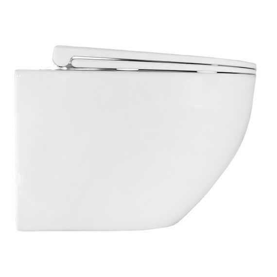 Унитаз подвесной безободковый Azario BONELLE AZ-2801E с тонкой крышкой микролифт (Система смыва торнадо) фото 13