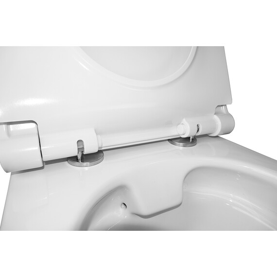 Унитаз подвесной безободковый Azario Geno AZ-2196-D с тонкой крышкой микролифт фото 7