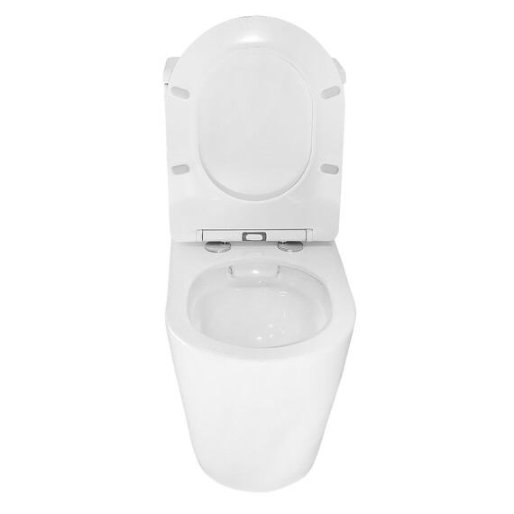 Унитаз-моноблок безободковый Azario Prime AZ-1363OP с тонкой крышкой микролифт фото 5