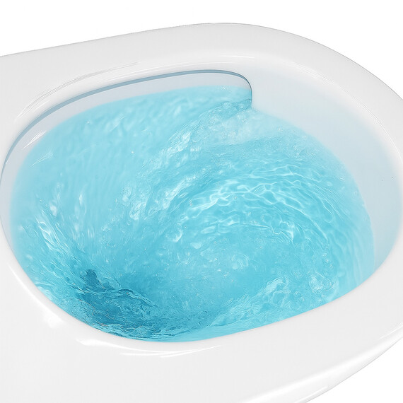 Унитаз подвесной безободковый Azario Eclat AZ-2381-A с тонкой крышкой микролифт (Система смыва Торнадо) фото 9