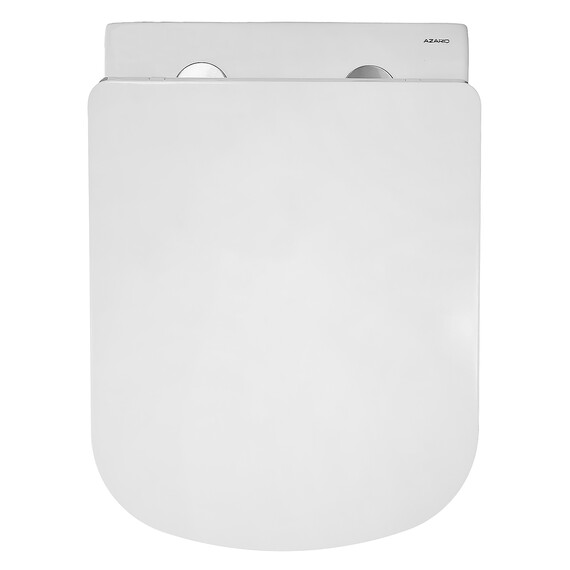 Унитаз подвесной безободковый Azario Vesper AZ-1373WH с тонкой крышкой микролифт (Система смыва торнадо) фото 10