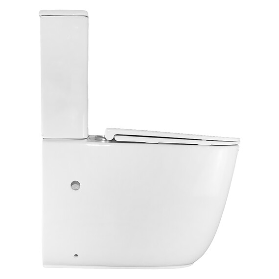 Унитаз-компакт безободковый Azario RIANO AZ-1305A с крышкой микролифт (система смыва Торнадо) фото 13