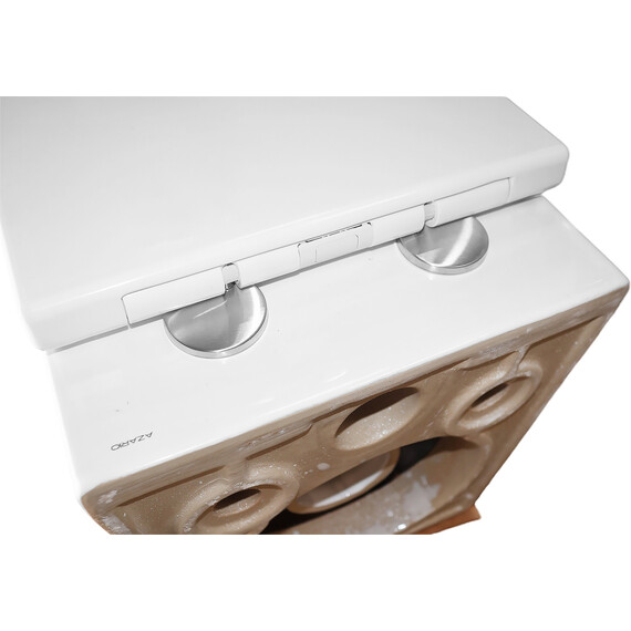 Унитаз подвесной безободковый Azario LANDER AZ-2802E с тонкой крышкой микролифт (Система смыва торнадо) фото 8