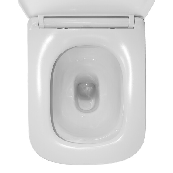 Унитаз-компакт безободковый Azario Kashmir AZ-9143S с тонкой крышкой микролифт фото 10