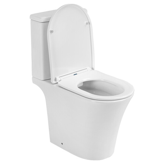 Унитаз-компакт безободковый Azario Vise AZ-1343BT с тонкой крышкой микролифт фото 4