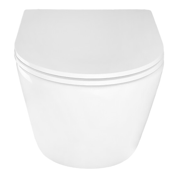 Унитаз подвесной безободковый Azario Uno AZ-2380 с тонкой крышкой микролифт фото 12