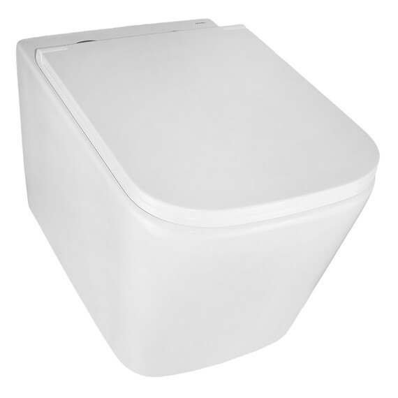 Унитаз подвесной безободковый Azario Cascad AZ-2303-A с тонкой крышкой микролифт (Система смыва Торнадо) фото 3