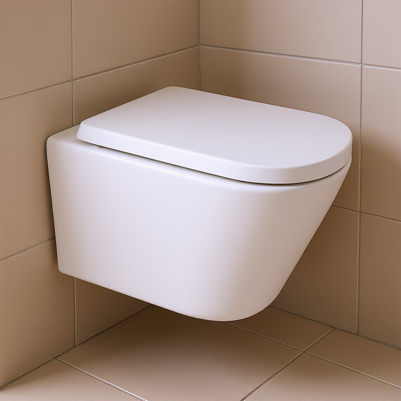 Унитаз подвесной безободковый Azario Vesper AZ-1373WH с тонкой крышкой микролифт (Система смыва торнадо) фото 17