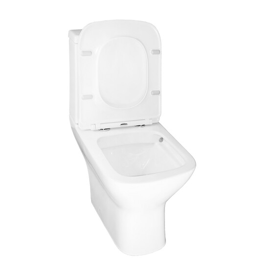 Унитаз-компакт безободковый Azario Iris AZ-8353 с тонкой крышкой микролифт фото 4