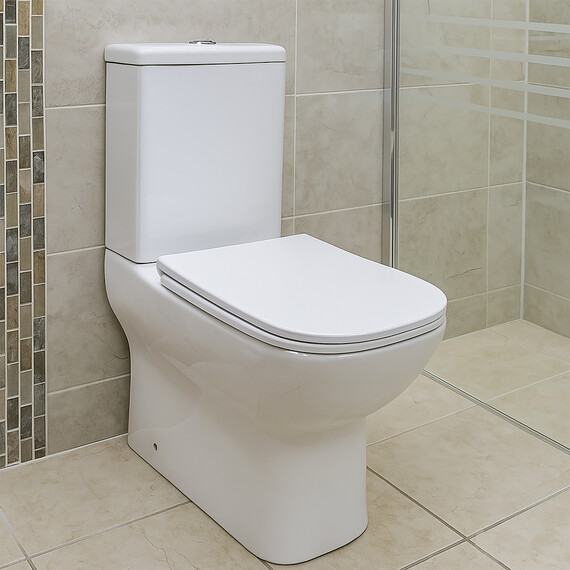 Унитаз-компакт безободковый Azario VARO AZ-2171 с тонкой крышкой микролифт фото 15