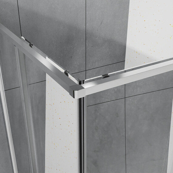 Душевое ограждение Azario SHANGHAI 90x90 см AZ-R43-90-MGR-CL, графит матовый/прозрачное фото 4