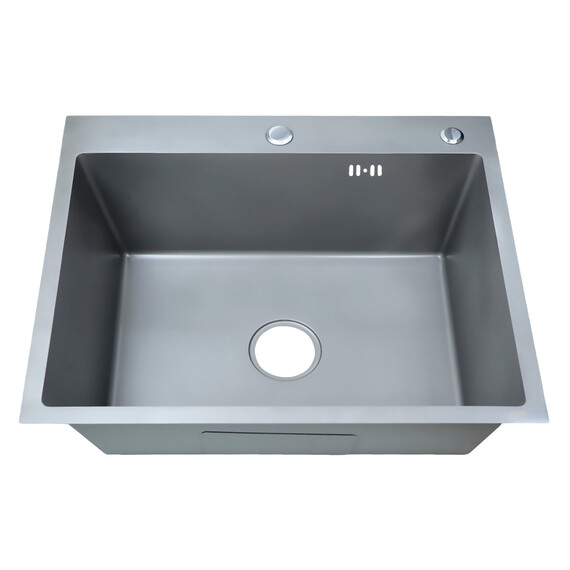 Кухонная мойка Azario Nicole AZG6050H (сифон, дозатор и коландер в комплекте) серая соты фото 3