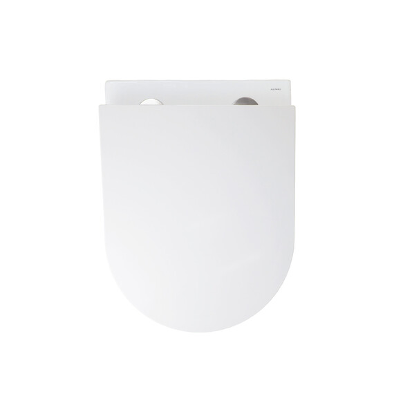Унитаз подвесной безободковый Azario BLISS AZ-5179T-WHT с тонкой крышкой микролифт (система смыва Торнадо) фото 3