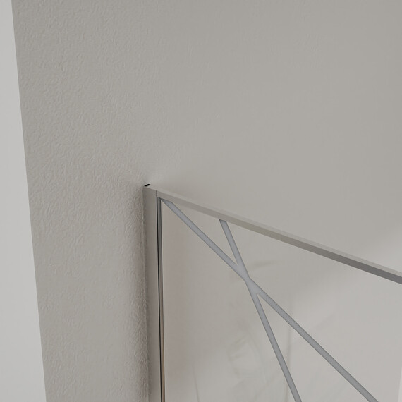 Душевая перегородка Azario Walk-in 90 см AZ-271-90-MGR-CGP (стекло 8 мм) графит матовый/узор фото 4