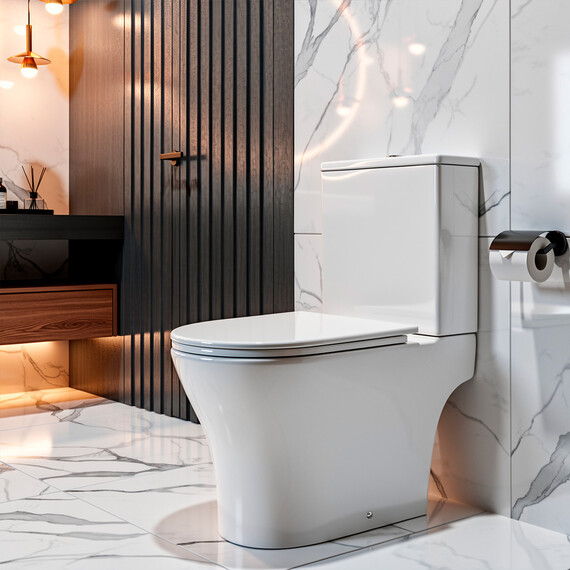 Унитаз-компакт безободковый Azario Reina AZ-2785T с тонким быстросъемным сиденьем микролифт (система смыва Торнадо) фото 14