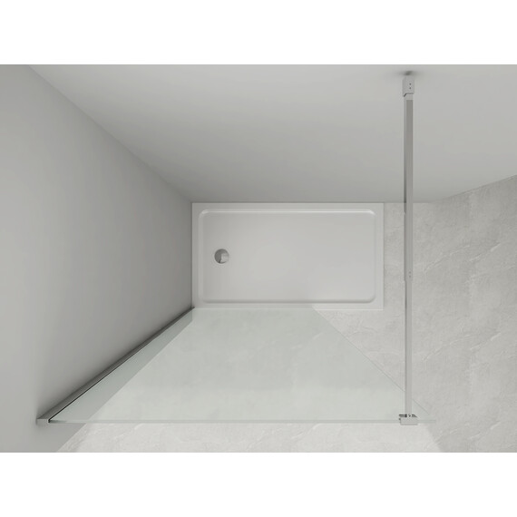Душевая перегородка Loranto Walk-in 70 см CS-W04B-70 (стекло 8 мм) чёрный матовый/прозрачное фото 5