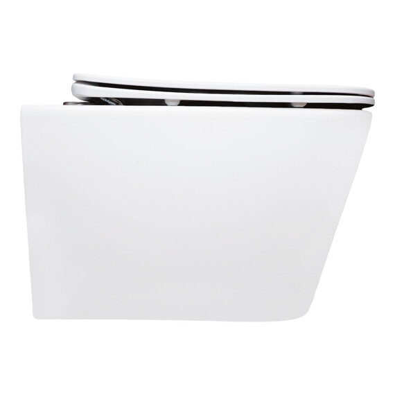 Унитаз подвесной безободковый Azario AIRA AZ-5171T-WHT с тонкой крышкой микролифт (система смыва Торнадо) фото 11