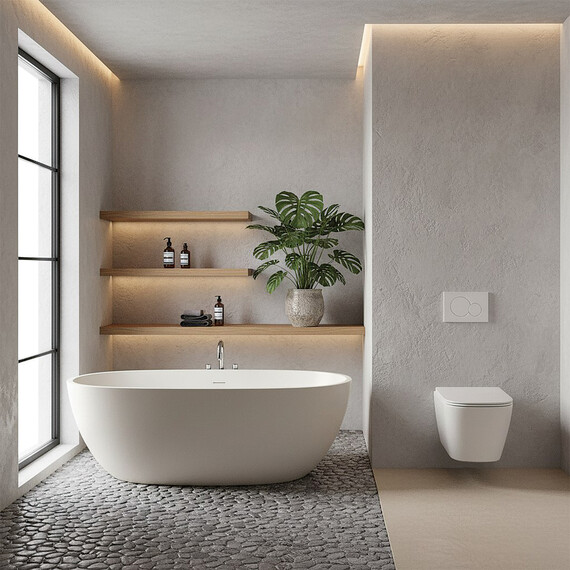 Унитаз подвесной безободковый Azario AIRA AZ-5171T-WHT с тонкой крышкой микролифт (система смыва Торнадо) фото 13