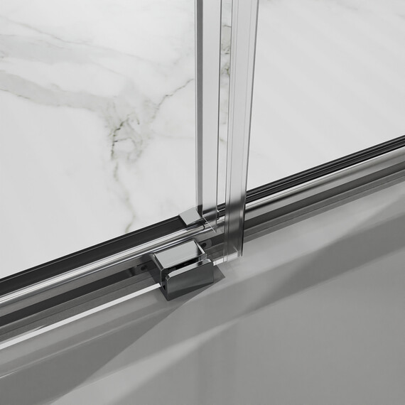 Душевая дверь Azario SHANGHAI 100 см AZ-Y43-100-MB-CL, чёрный матовый/прозрачное фото 6